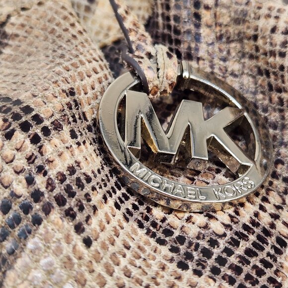 Michael Kors Python-Embossed Leather Tote Bag - Picture 2 of 6